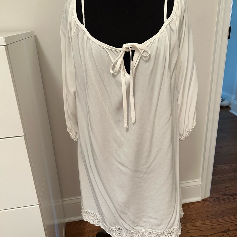 Jack by BB Dakota White Dress with Lace Trim